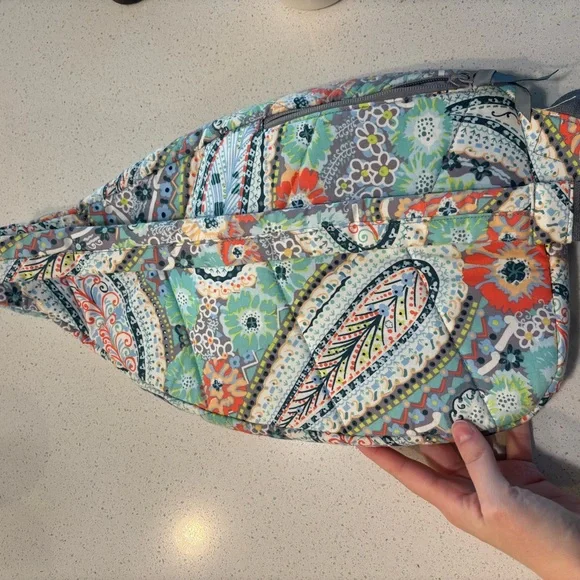 Vera Bradley Multicolor Paisley Quilted Sling Bag - Picture 6 of 9